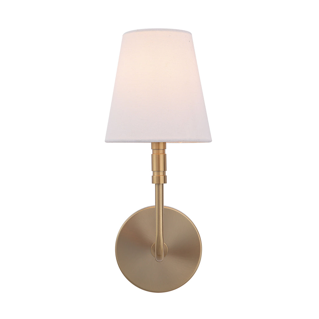 Milia wall sconce by Renwil, iron, burnished brass finish