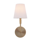 Milia wall sconce by Renwil, iron, burnished brass finish