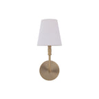 Milia wall sconce by Renwil, iron, burnished brass finish