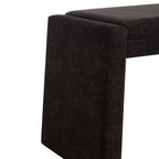 Moita stool by Renwil, chenille, matte black frame