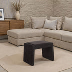 Moita stool by Renwil, chenille, matte black frame