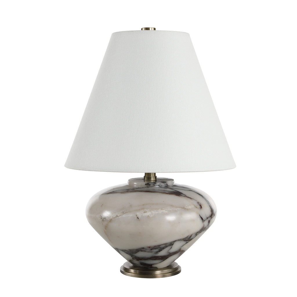 Monumento table lamp by Renwil, Bolgi marble, grey