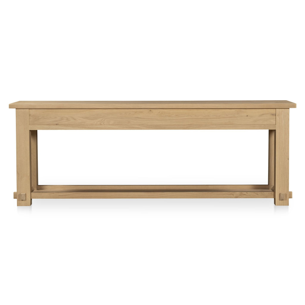 Morey console table by Moe's Home Collection, natural wood, trestle base