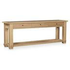 Morey console table by Moe's Home Collection, natural wood, trestle base
