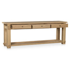 Morey console table by Moe's Home Collection, natural wood, trestle base