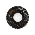 Myrtos wall sconce by Renwil, black marble, dark bronze finish