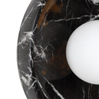 Myrtos wall sconce by Renwil, black marble, dark bronze finish