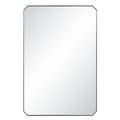 Nate wall mirror by Renwil, iron, antique brass finish