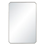 Nate wall mirror by Renwil, iron, antique brass finish