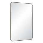 Nate wall mirror by Renwil, iron, antique brass finish