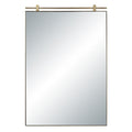 Neem wall mirror by Renwil, iron, dark antique brushed brass finish