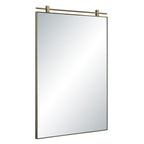 Neem wall mirror by Renwil, iron, dark antique brushed brass finish
