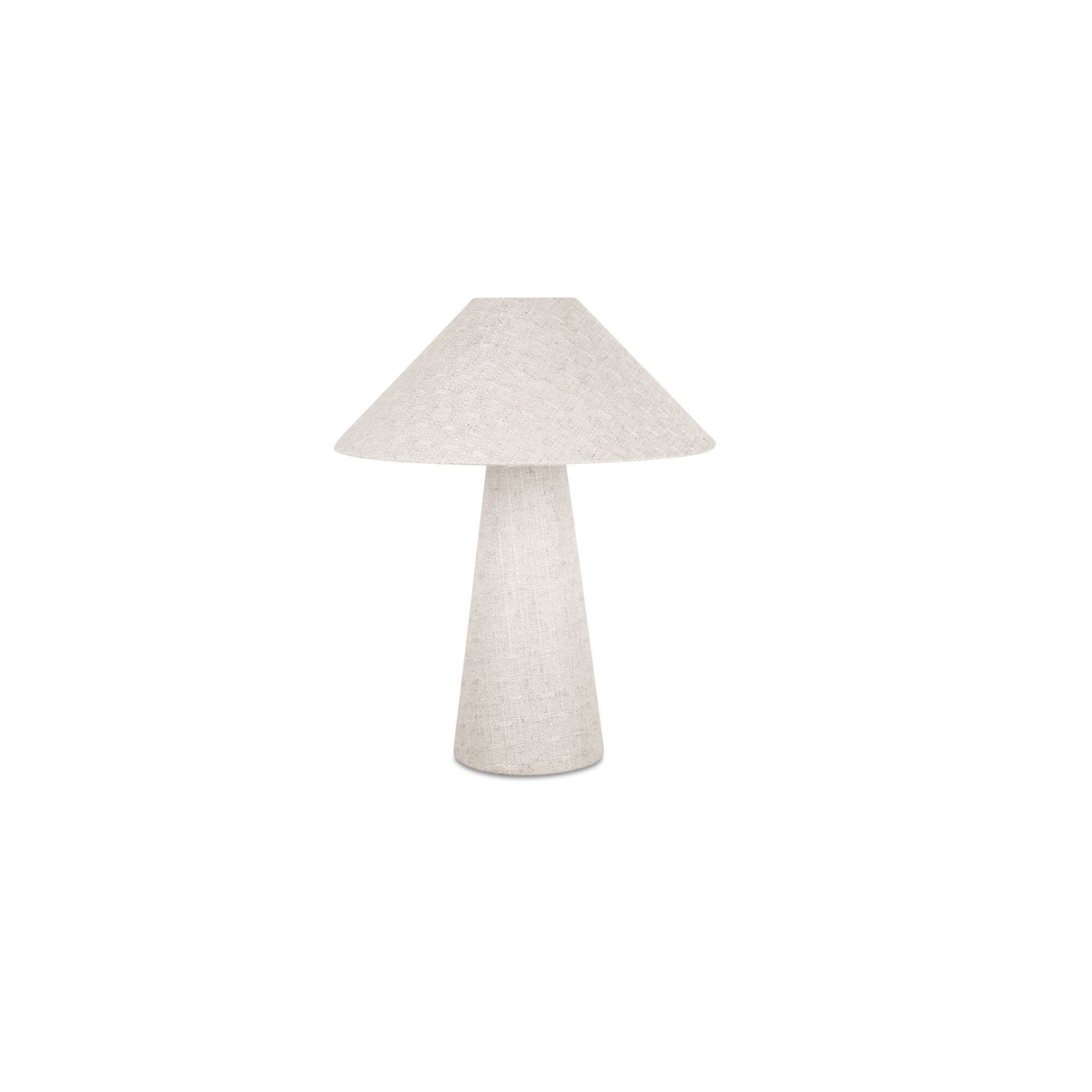 Nori table lamp by Moe's Home Collection, flecked white ceramic, organic asymmetric form