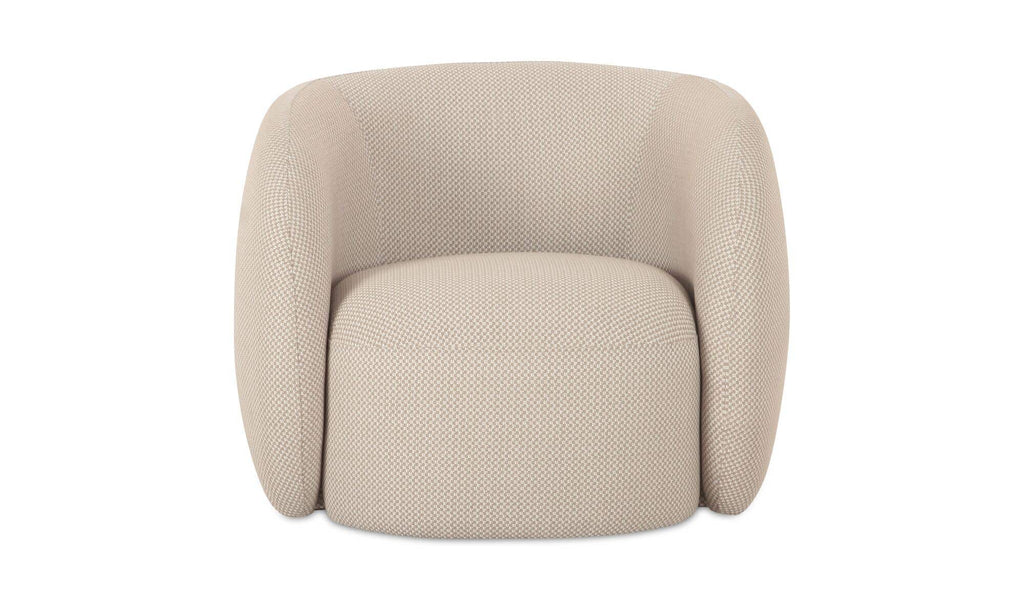 Upholstered Outdoor Rae Accent Chair Beige Check