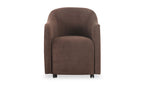 Drava Rolling Dining Chair Dark Brown