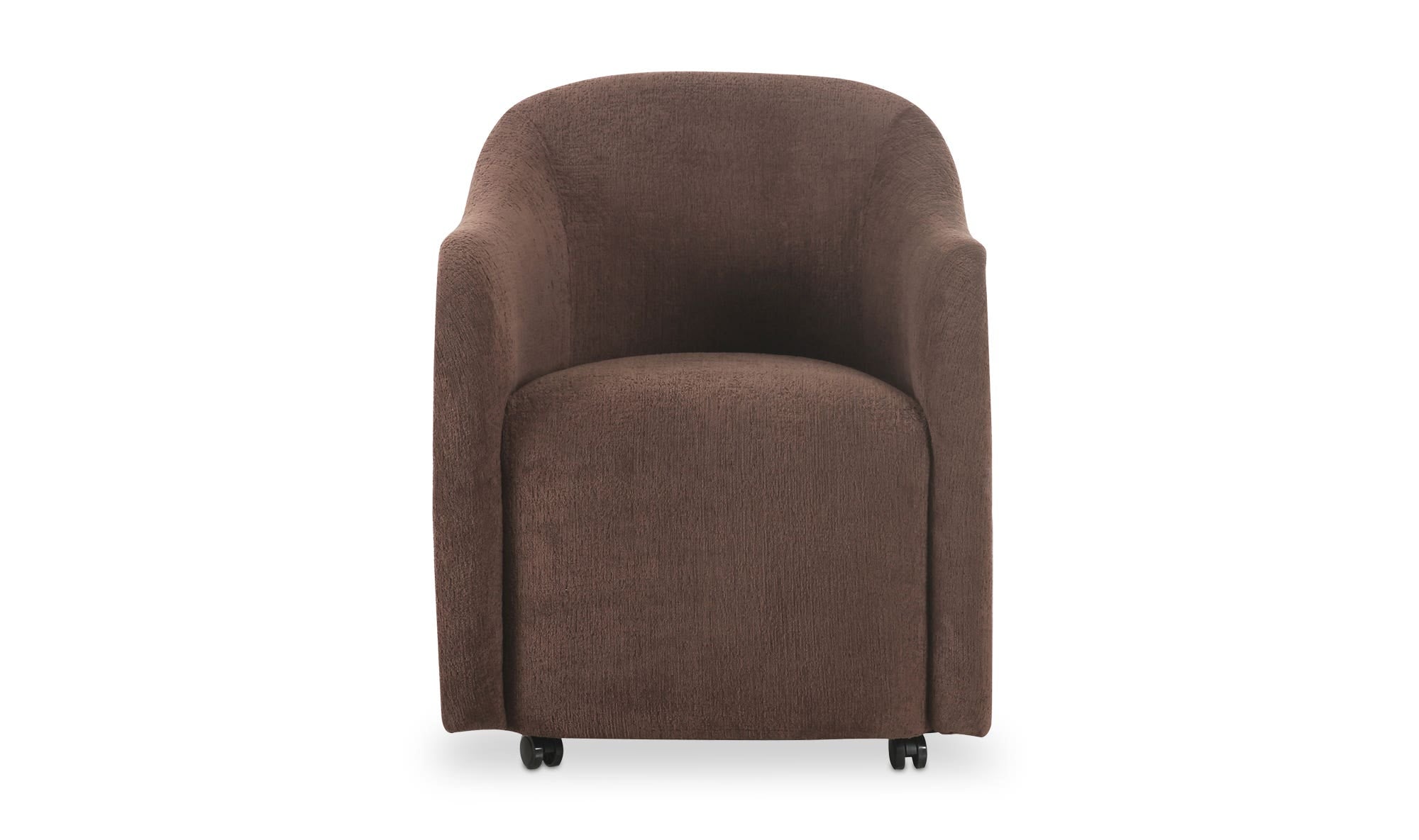 Drava Rolling Dining Chair Dark Brown