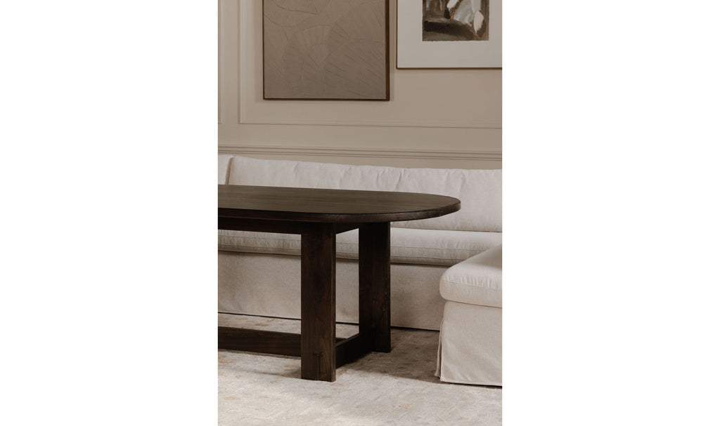 Fable Slipcover Dining Bench Beige view 3