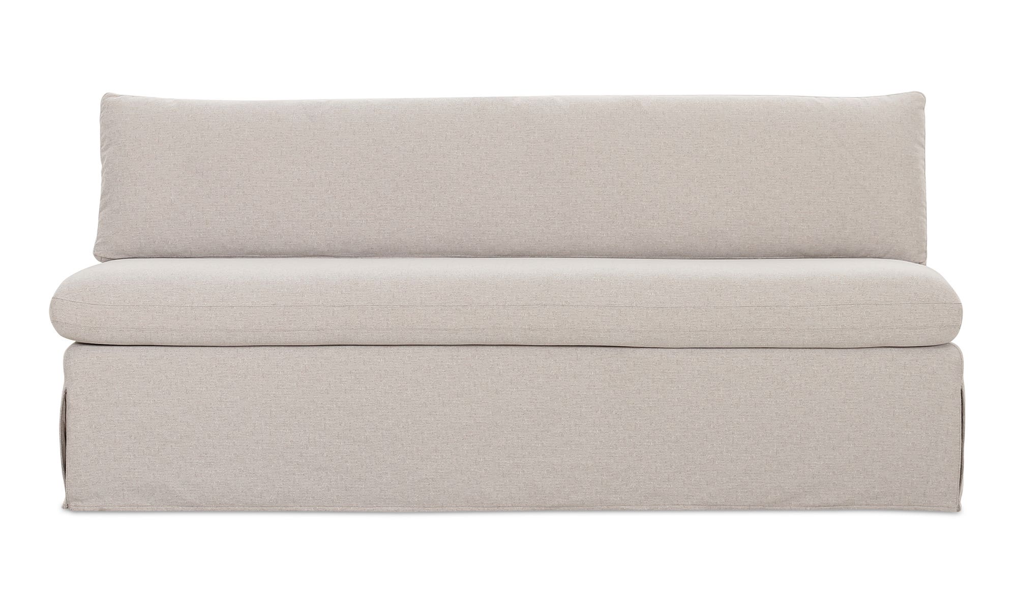 Fable Slipcover Dining Bench Beige front