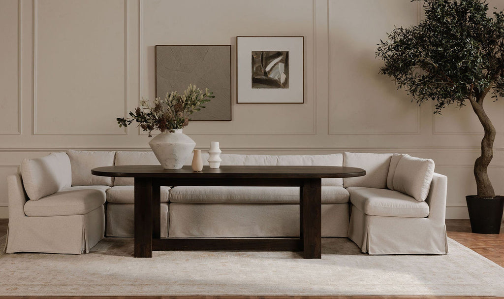 Fable Slipcover Chair and a Half Beige view 2