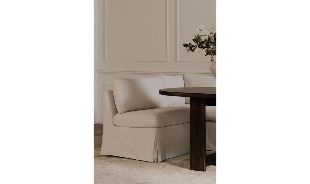Fable Slipcover Chair and a Half Beige view 3