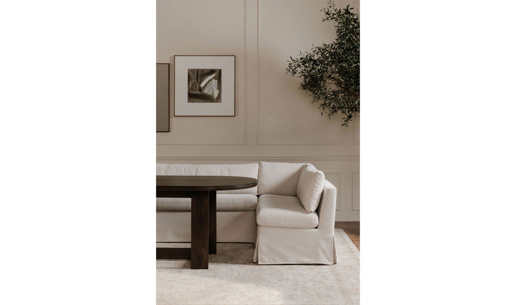 Fable Slipcover Chair and a Half Beige view 4