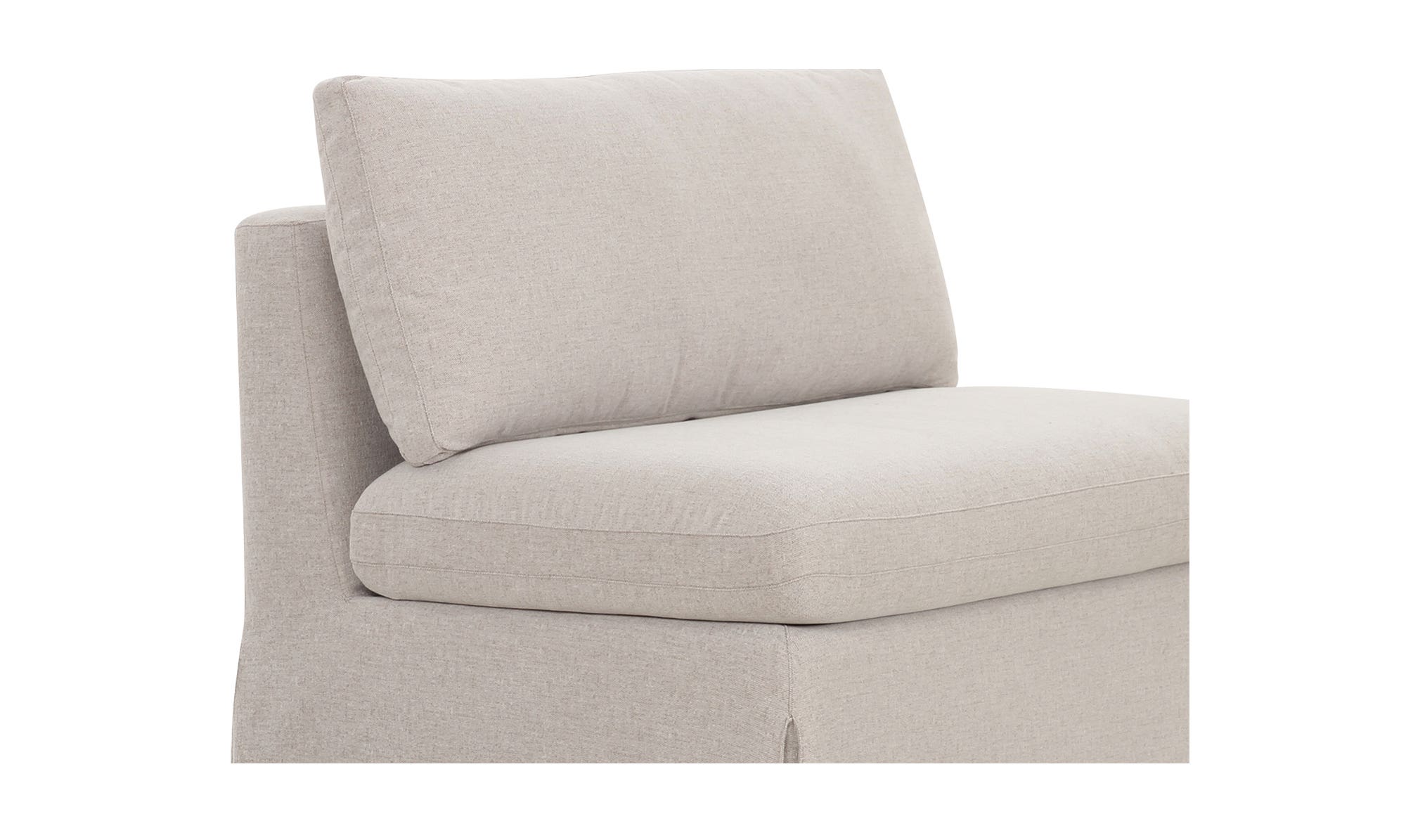 Fable Slipcover Chair and a Half Beige view 8