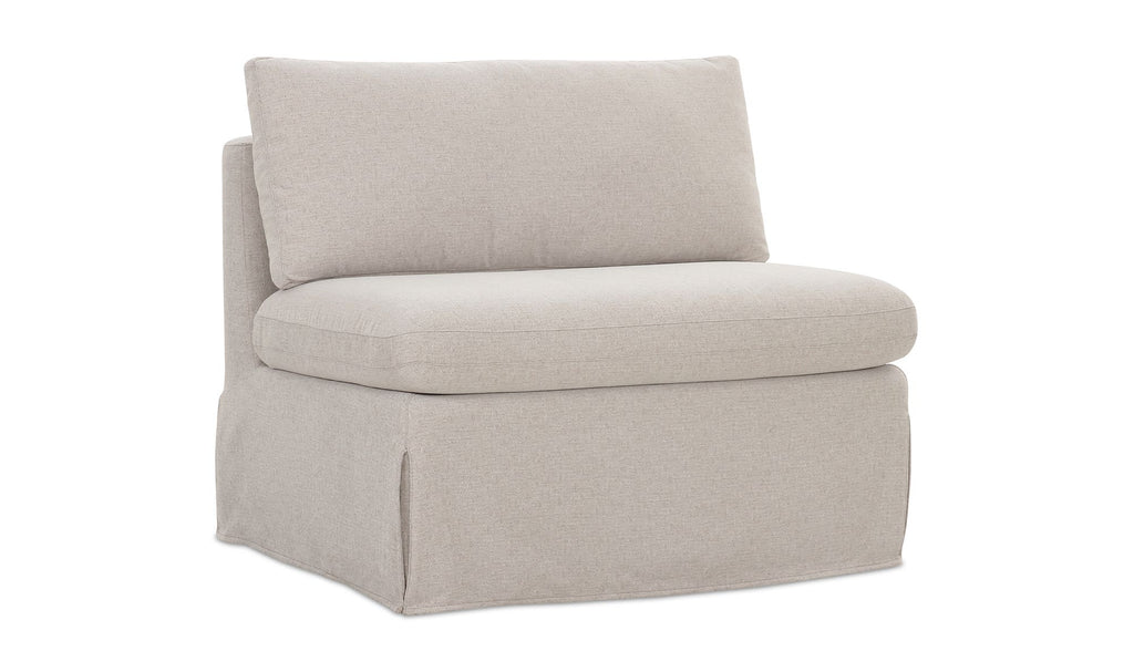 Fable Slipcover Chair and a Half Beige view 5