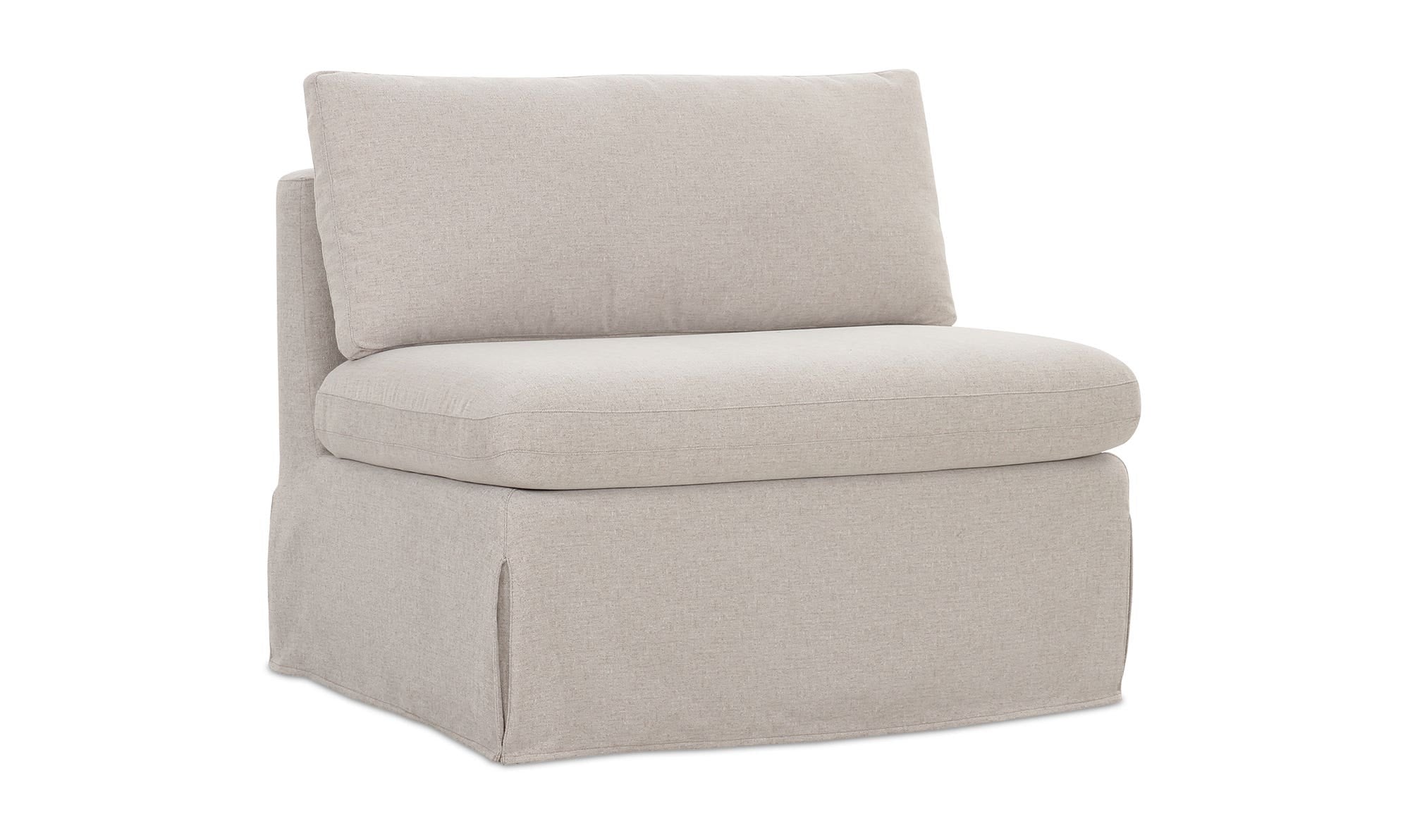 Fable Slipcover Chair and a Half Beige view 5