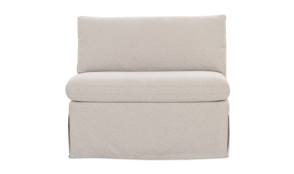 Fable Slipcover Chair and a Half Beige front