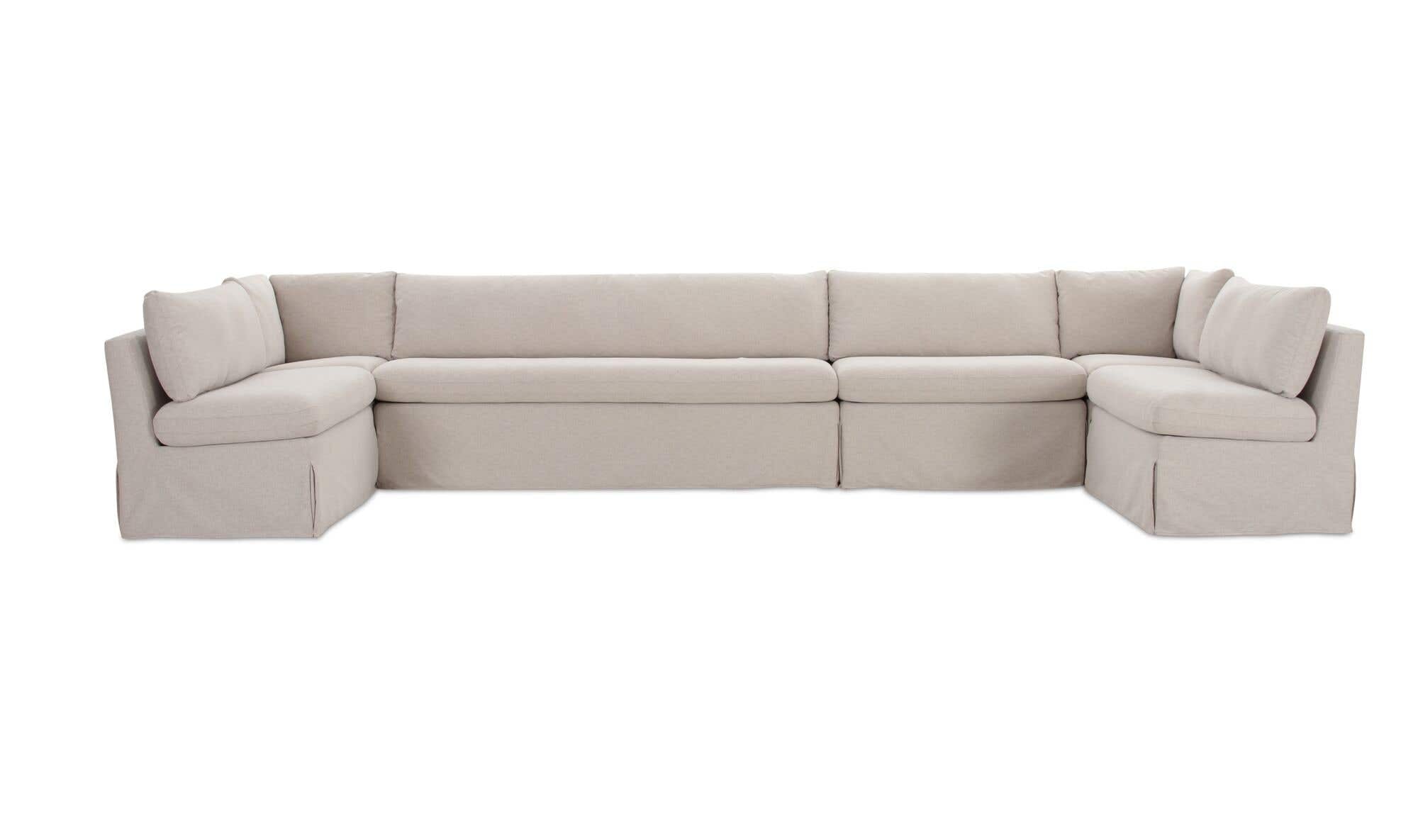 Fable Slipcover Dining Banquette U-Shape 168 in. front