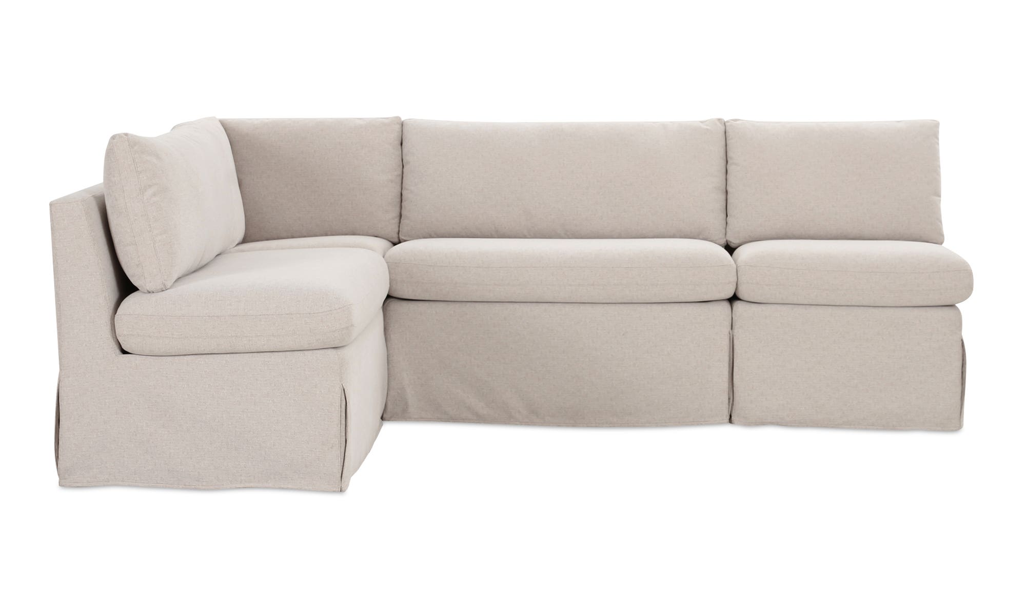 Fable Slipcover Dining Banquette L-Shape 96 in. front