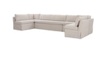 Fable Slipcover Dining Banquette U-Shape 154 in. view 65