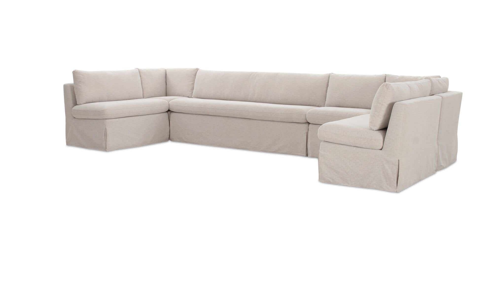 Fable Slipcover Dining Banquette U-Shape 154 in. view 65