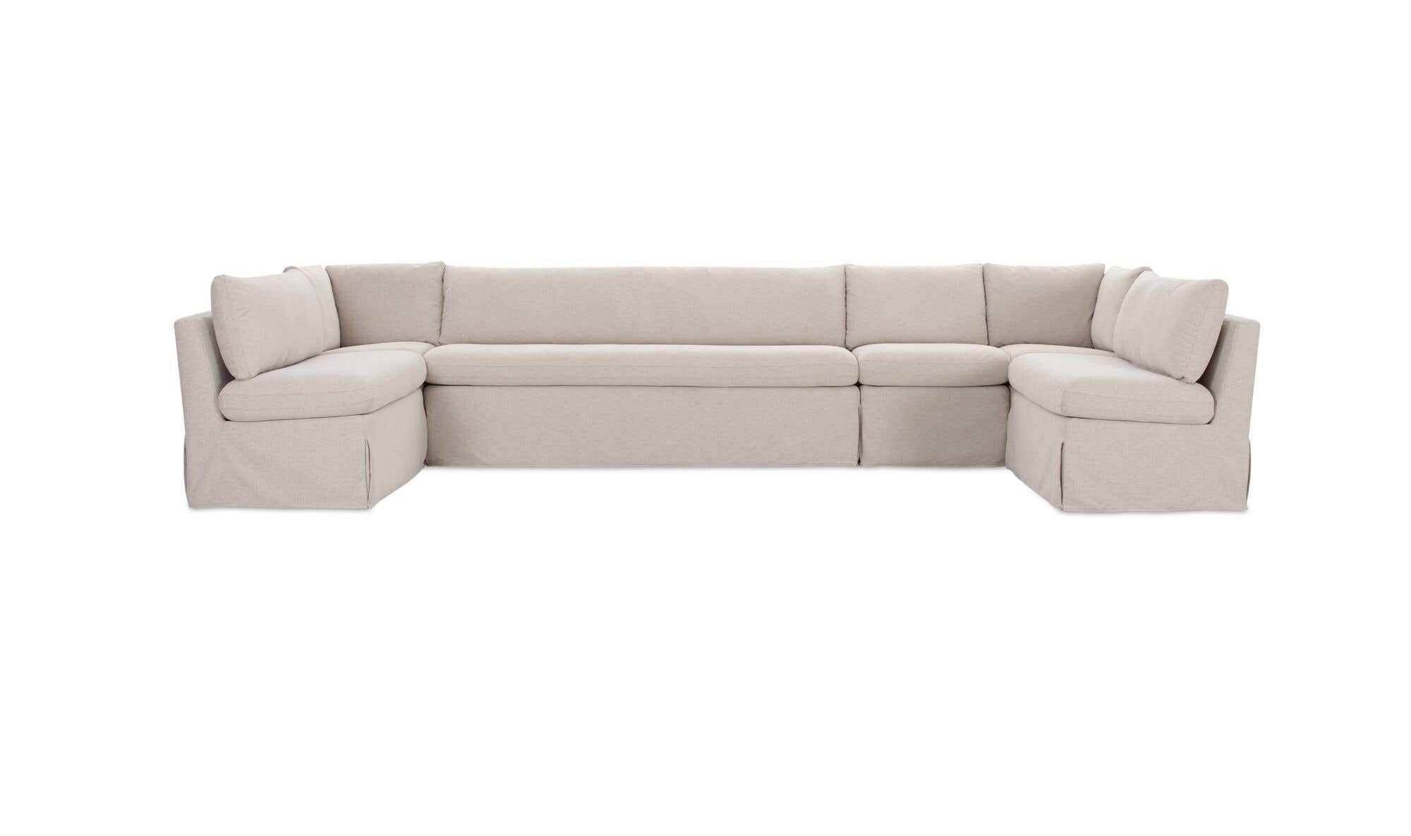 Fable Slipcover Dining Banquette U-Shape 154 in. front