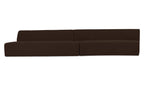Naomi 2 Piece Wave Modular Sectional Dark Brown