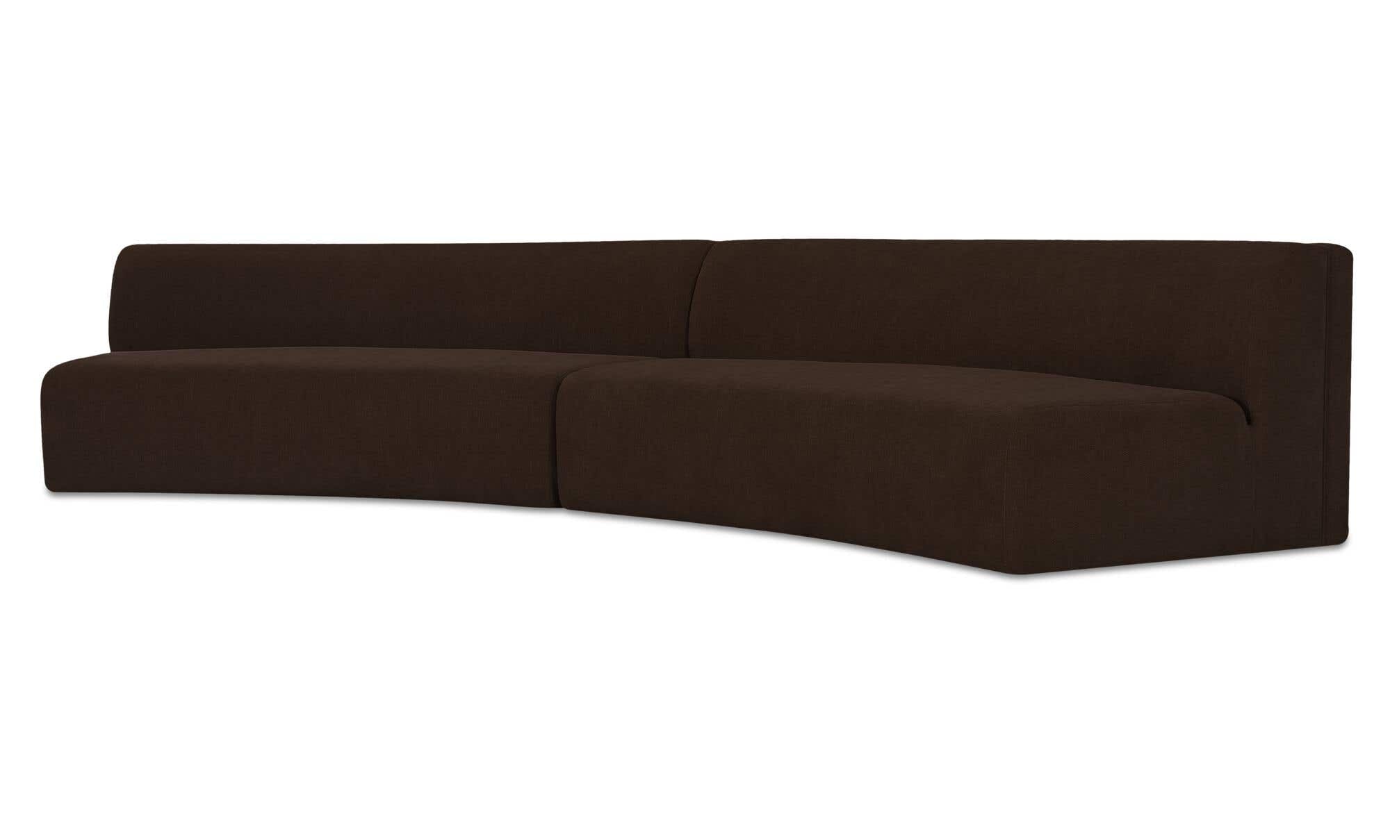 Naomi 2 Piece Concave Modular Sectional 2