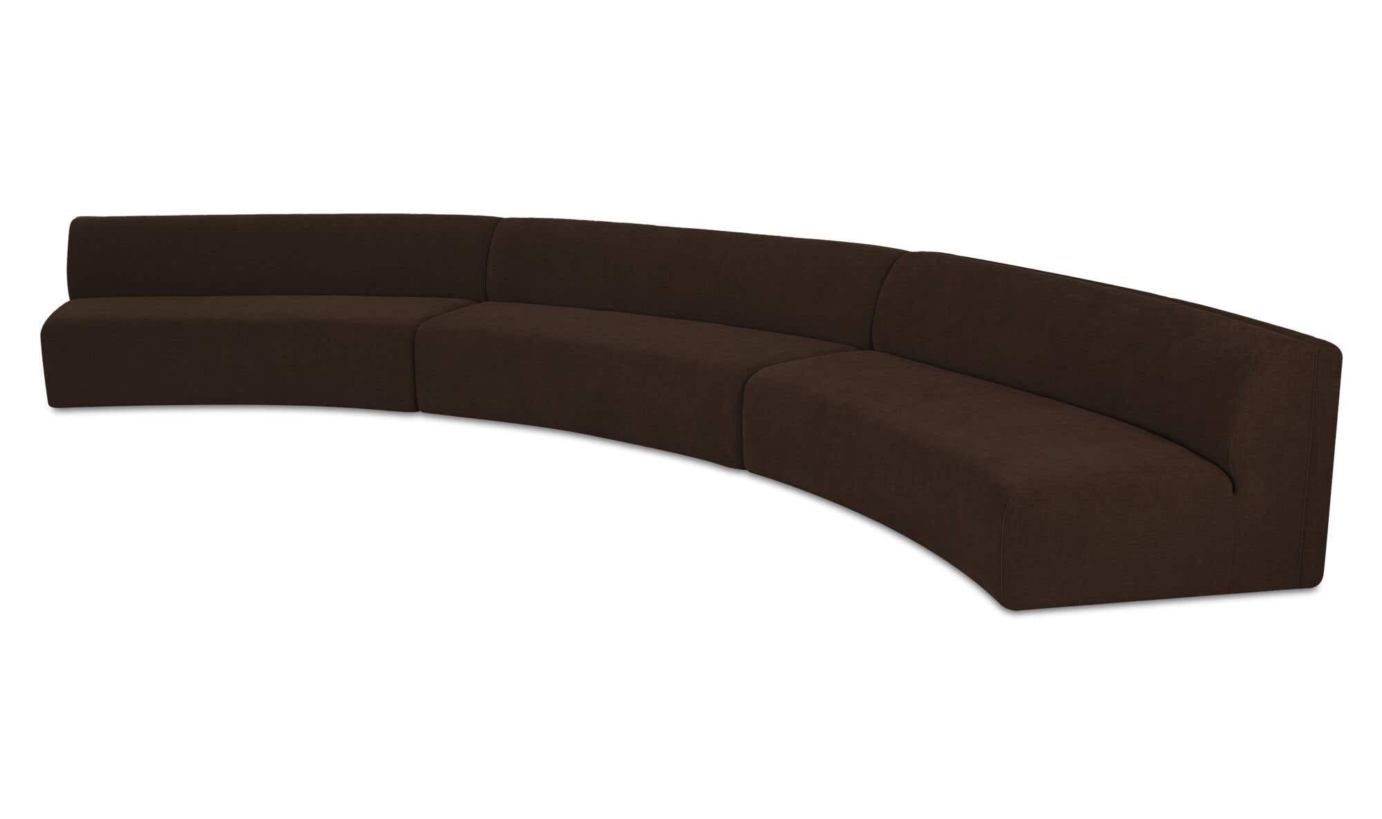 Naomi 3 Piece Concave Modular Sectional 2