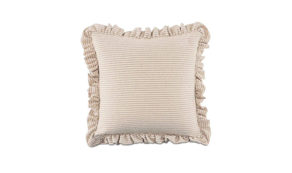 Betty 20 Inch Cushion Beige Stripe