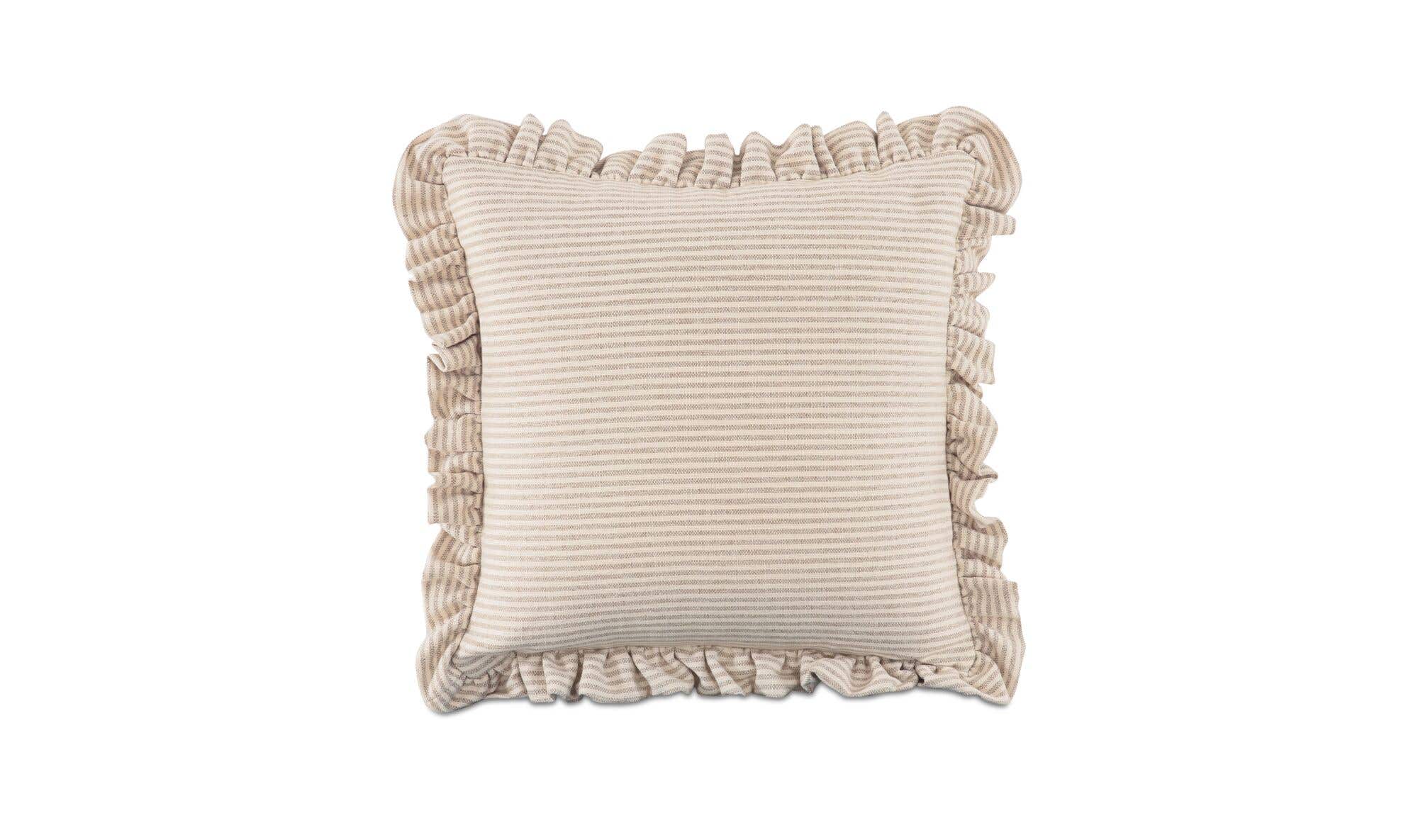 Betty 20 Inch Cushion Beige Stripe