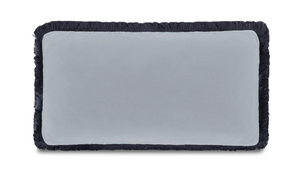 Yasmin Lumbar Cushion Light Blue Faux Mohair