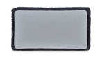 Yasmin Lumbar Cushion Light Blue Faux Mohair