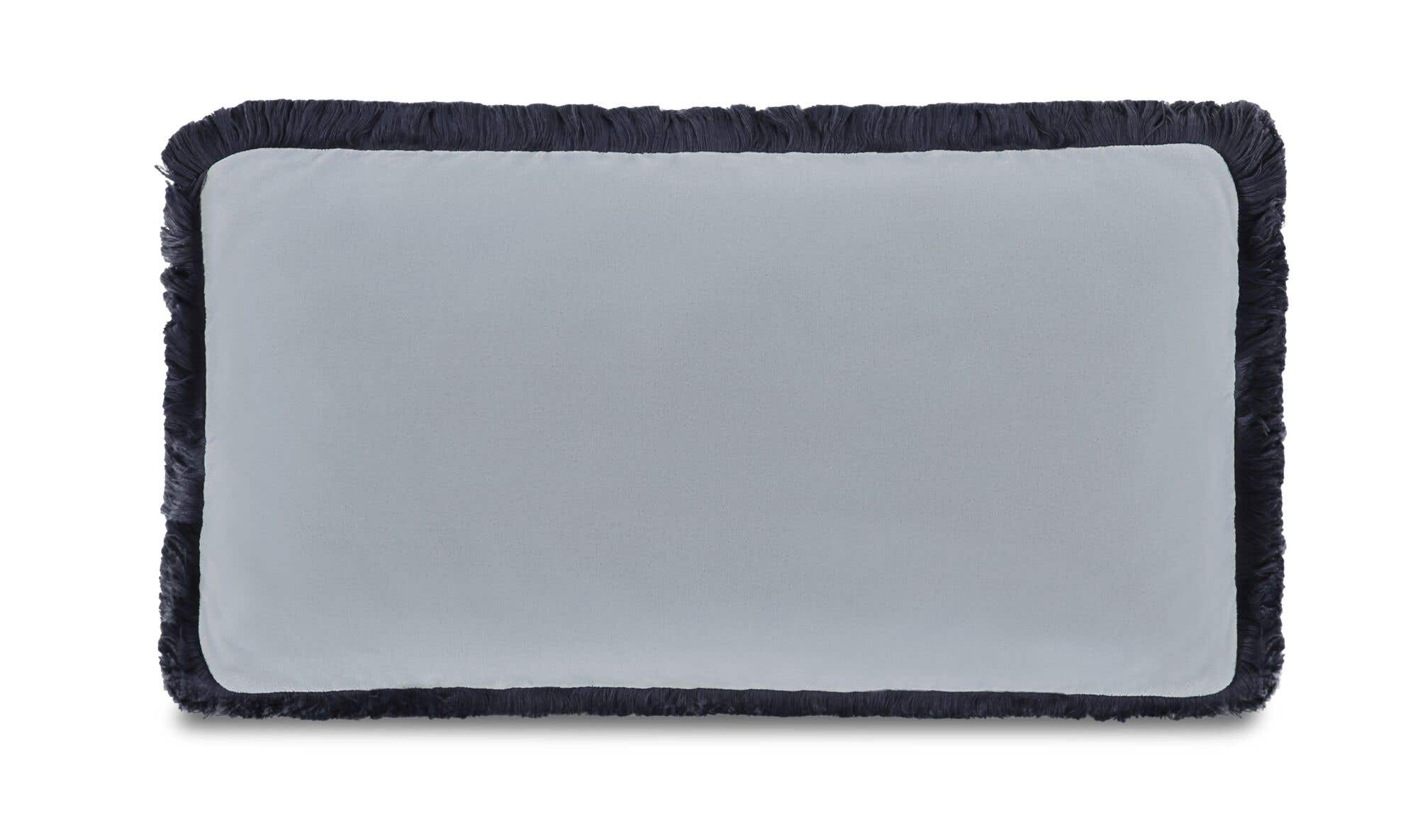 Yasmin Lumbar Cushion Light Blue Faux Mohair