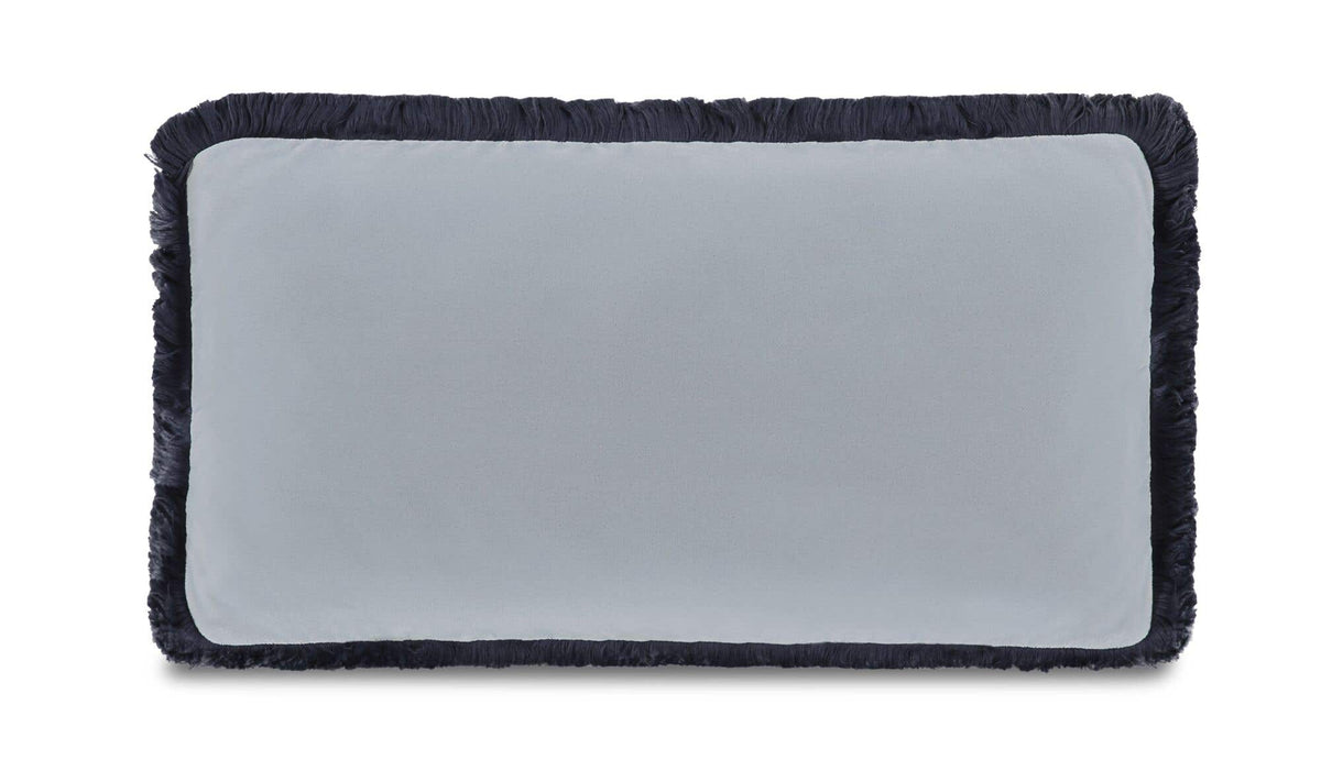 Yasmin Lumbar Cushion Light Blue Faux Mohair