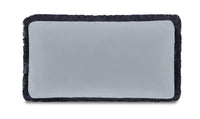 Yasmin Lumbar Cushion Light Blue Faux Mohair