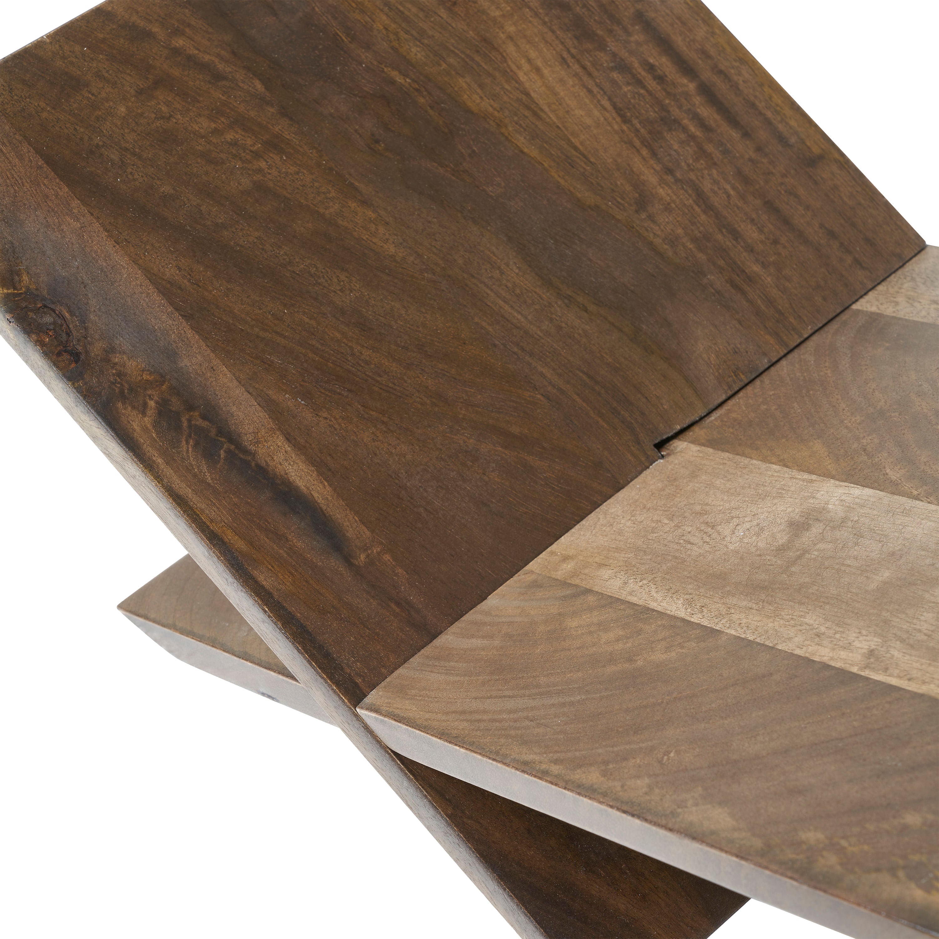 Ocra book holder by Renwil, mango wood, walnut finish