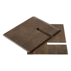 Ocra book holder by Renwil, mango wood, walnut finish