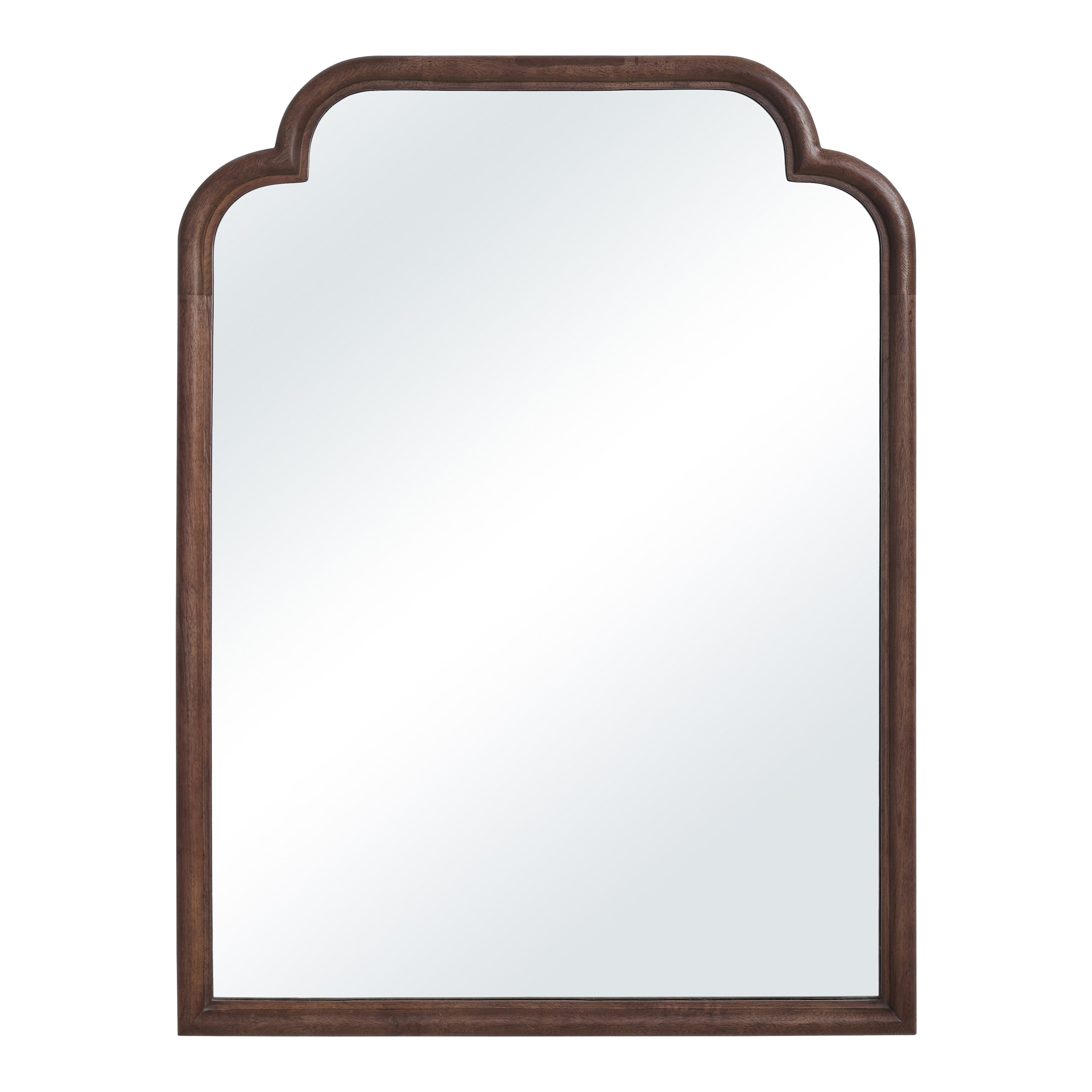 Octavian wall mirror by Renwil, mango wood, walnut finish