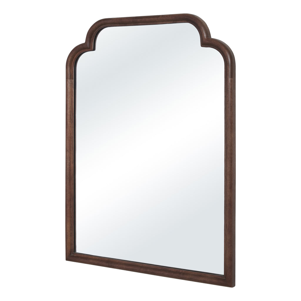 Octavian wall mirror by Renwil, mango wood, walnut finish