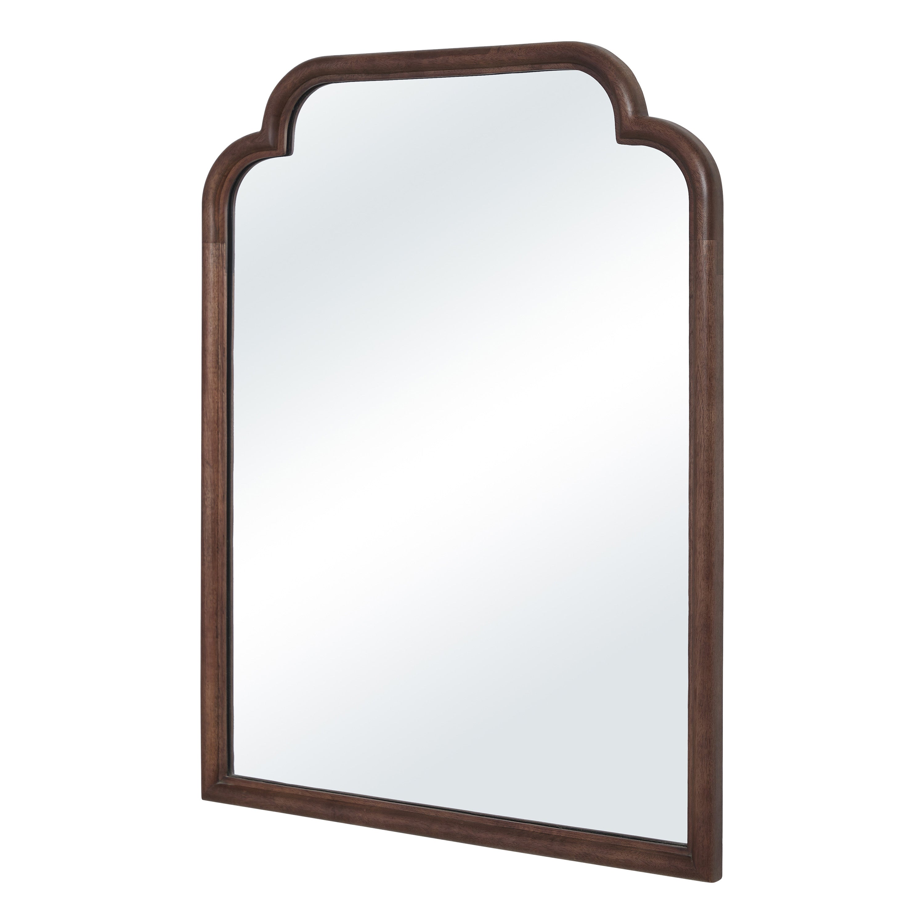 Octavian wall mirror by Renwil, mango wood, walnut finish