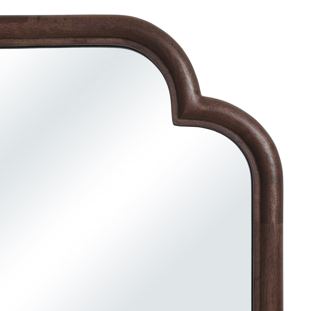 Octavian wall mirror by Renwil, mango wood, walnut finish